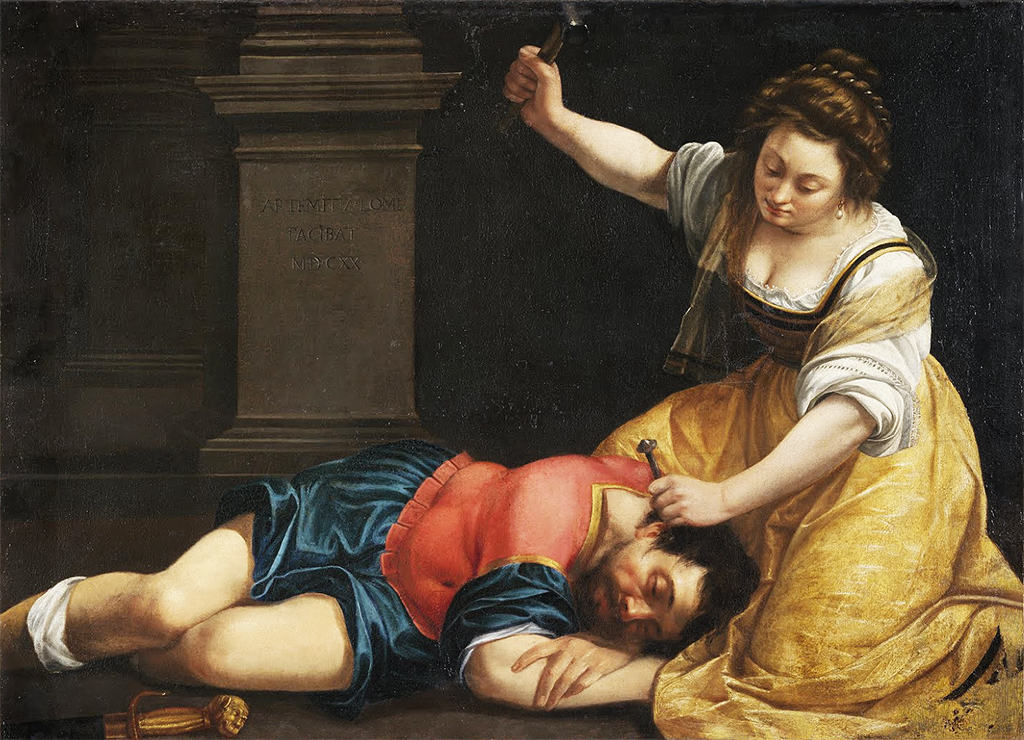 Jael and Sisera in Detail Artemisia Gentileschi